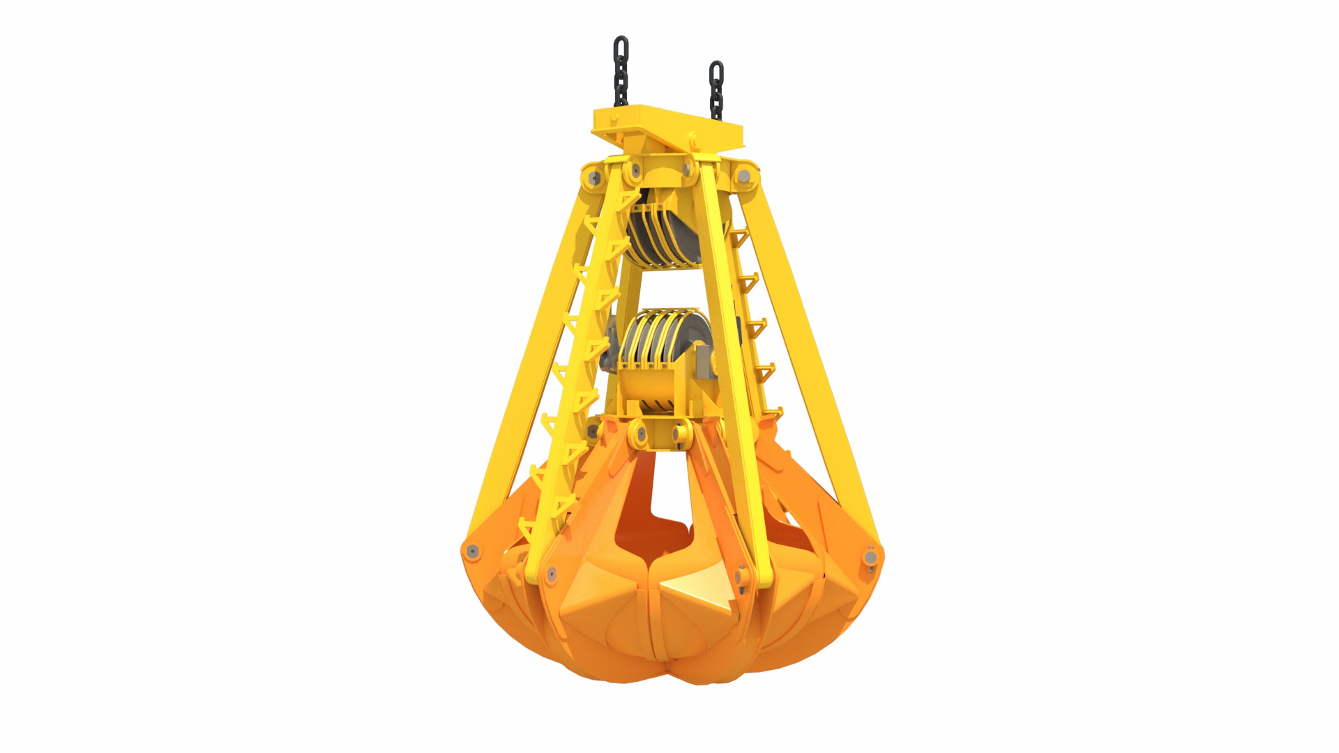 机械多瓣抓斗###Mechanical Multi-jaw Grab Bucket